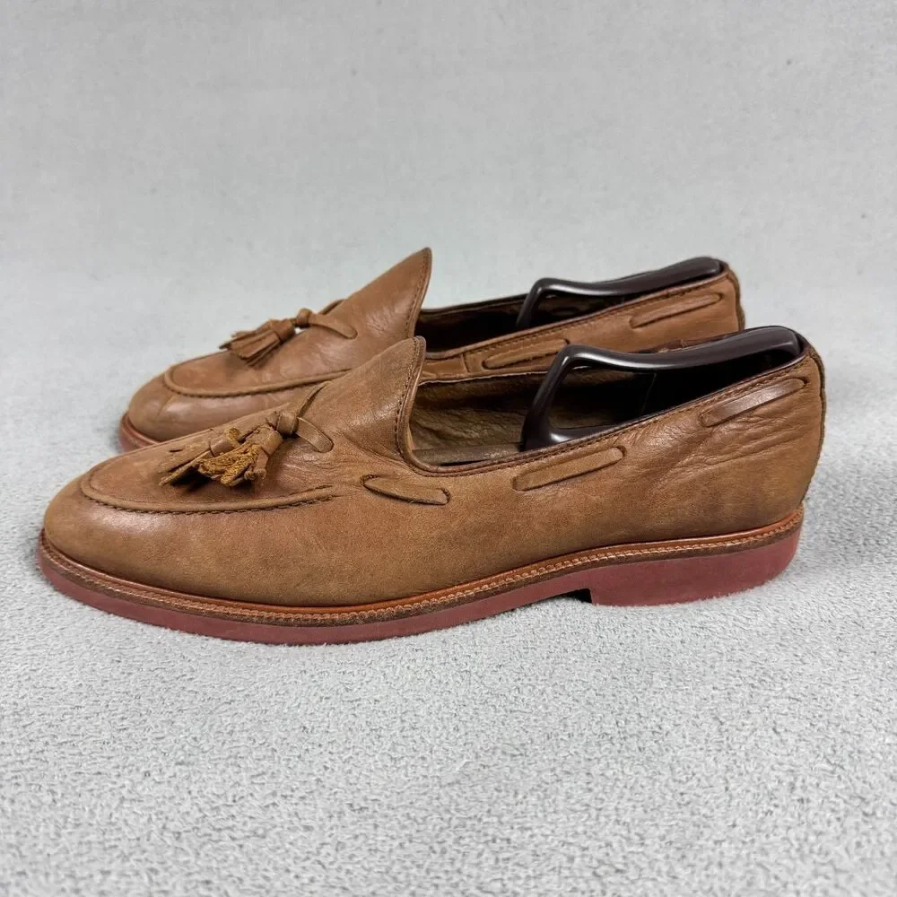Polo Ralph Lauren Men's 10.5 D Tankersley Brown Leather Tassel Dress Loafers